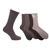 Mens Ribbed Non Elastic Top Socks with Lambswool -3 Options (Pack of 3)