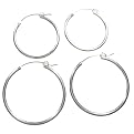 Sterling Silver Hoop Earring Set