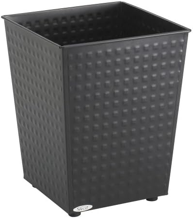 Safco Home Office Trash Container Checks Wastebasket 6 Gallon Black 3Pack