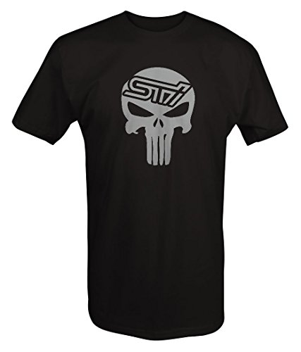 Stealth - Punisher Skull STI Subaru Racing T shirt - Large