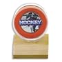 Wood Base Hockey Puck Holder Display Case New