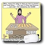 Rich Diesslins Funny Cartoon Gospel Cartoons - Jesus - Feeding the 5,000 - Mouse Pads