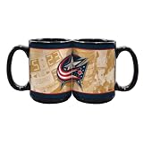 NHL Columbus Blue Jackets 15-Ounce Black Nostalgic Mug (2 Pack)
