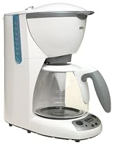 Braun KF580  AromaDeluxe 10-Cup TimeControl Coffemaker, White