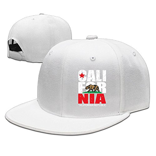 Vintage California Republic Baseball Flat Cap White