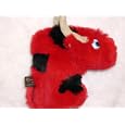 Red Spotted Bull Sheared Rabbit Putter Cover
