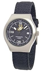 U.S. Marine Corps. Men's "Valor" Black Fabric Strap Watch