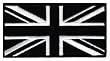 Black Union Jack Embroidered Patch British England Flag UK Great Britain Iron-On Emblem