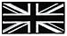 Black Union Jack Embroidered Patch British England Flag UK Great Britain Iron-On Emblem