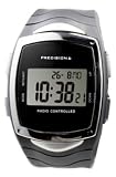 Precision Metal Rim Unisex MSF Radio Controlled Lcd Chronograpgh Strap Watch
