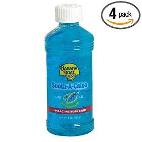 Banana Boat Sooth-A-Caine Aloe Gel, With Lidocaine, 8-Ounce Bottles (Pack of 4) by Banana Boat
