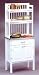 Kitchen & Housewares : White Baker's Rack with Stainless Steel Top
