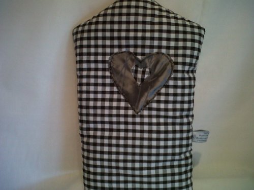 Black Gingham Heart 8 Cup Cafetiere Cosy