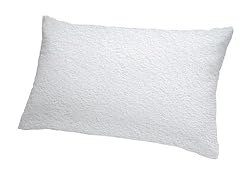 Comfort Shield Terry Waterproof Pillow Protector, White, King