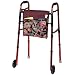 Ableware 703220051 Burgundy Print Double-Sided Quilted Walker Bag, 13