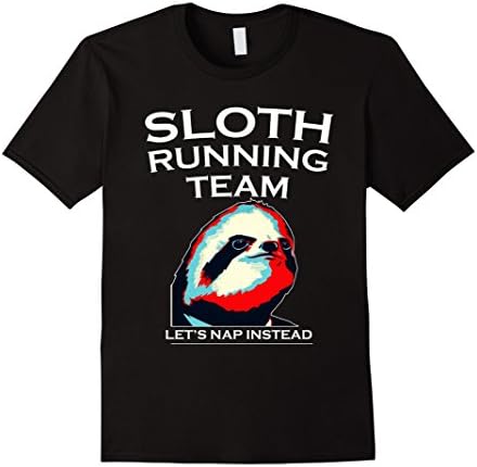 Men's Sloth Running Team T- Shirt Medium Black