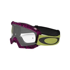 Oakley Proven MX Viper Room Goggles with Neon Print Frame (Black Frame/Clear Lens)