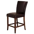 Bicast Counter Stool Set of 2 - Brown