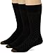 Gold Toe Men's Crew Fashion Patterned Dress 3-Pack Sock, Black, Size 10-13