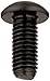 Class 12.9 Alloy Steel Socket Cap Screw, Black Oxide Finish, Button Head, Internal Hex Drive, Meets ISO 7380, 10mm Length, Fully Threaded, M4-0.7 Metric Coarse Threads, Imported (Pack of 100)