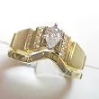 14K Yellow Gold Diamond Wedding Set