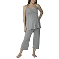Eve Alexander Comfort & Style Maternity/Nursing PJ Set - Gray
