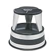 Step Stool with Safety Casters, Rubber Tread, 500 lb Capacity, Silverstone CRA100101