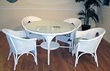 IMAGE OF Lloyd Flanders White Wicker Dining Set