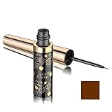 100% Pure: Dark Chocolate Long Last Liquid Eye Liner, 0.23 oz, All Natural, Organic Liquid Liner Richly Pigmented from Black Tea Leaves