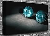 IMAGE OF 2 Sqaured Disco Balls Abstract Modern Canvas Art Canvas Print Picture print Size: (44