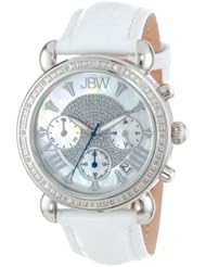 JBW Womens JB-6210L-Q "Victory" Leather Diamond Chronograph Watch