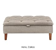 Buttoned Storage Stool