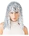 Crimped Tinsel Wig - Silver Adult