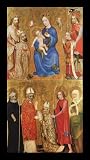 Master Theodoric of Prague (Region) (Votivbild the Prague archbishop Jan Ocko of Vlasim) Black Wood-Mounted Art Poster Print - 13