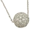 1.00 CT.T.W. Sparkling Round Cut Diamonds, 14KT. White Gold. Diamond Fashion Necklace
