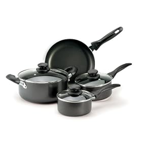 Sunbeam® S-12035 Family 7-Piece Black Non-Stick Cookware Set by Continuum