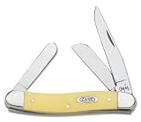 W.R. Case Sons Cutlery Stockman Medium 3318 Cv Synthetic Yellow Clip Sheepfoot Spey Blades
