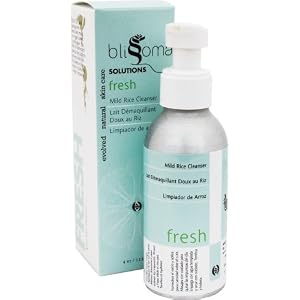 Blissoma Solutions natural skincare Fresh Mild Rice Cleanser organic facial wash all skin types, 4 Oz, 120 Ml