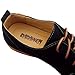 DADAWEN Men's Classic Suede Leather Oxford Dress Shoes Business Casual Shoes Black US Size 9.5