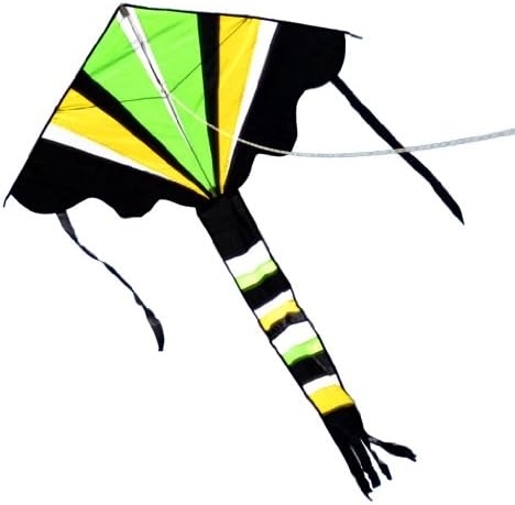 Delta Kite Green Megalight Single Line with tail, Easy To fly, 44 Inches Wingspan