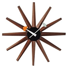 Wood Wall Clock with Aluminum Hands - 18"