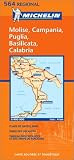 Carte routière : Puglia, Molise, Campania, Calabria, Basilicata, N° 11564 (en italien)