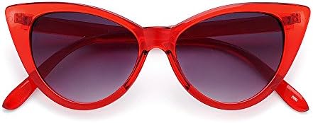 Kids / Young Girls Super Cat Eye Vintage Fashion Inspired Mod Eyewear / Sunglasses (Red-Gradient)