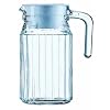 BHL Luminarc Glass Quadro Fridge Jug 0.5 Litre, White Lid