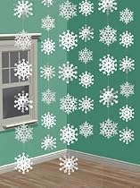 Christmas Party Hanging Decorations | Snowflake String Decoration