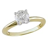 14k Yellow Gold 1 CT TDW Diamond Solitaire Ring (J-K, I2-I3)