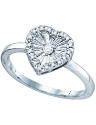 0.10CTW DIAMOND HEART RING