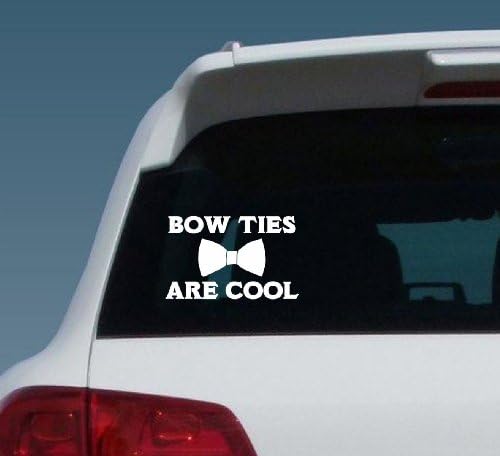 Dr. Who? "Bow Ties Are Cool" (5''x 8'' White Vinyl Decal)