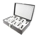 Coffret Cuir "Munich" gris anthracite 12 montres
