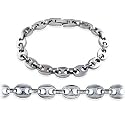 Stainless Steel Gucci Link Bracelet, 8"